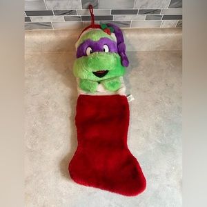 VTG Teenage Mutant Ninja Turtles Leonardo Christmas Plush Stocking